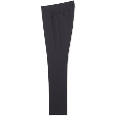 【HIGH SPEC MOTION】【年間】ポリエステル 0タックパンツ・スラックス/ネイビー×ソリッド/ウォッシャブル/※裾直し必要