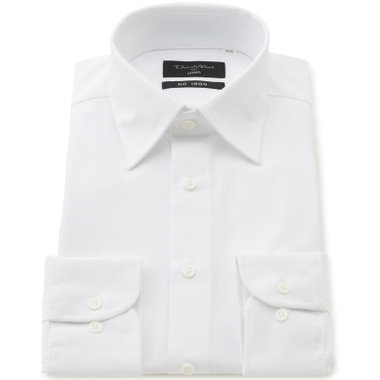 【Donato Vinci Italy Uomo】【STYLISH】【ノーアイロン】レギュラーカラードレスワイシャツ/ホワイト/ULTRA MOVE/ニット素材
