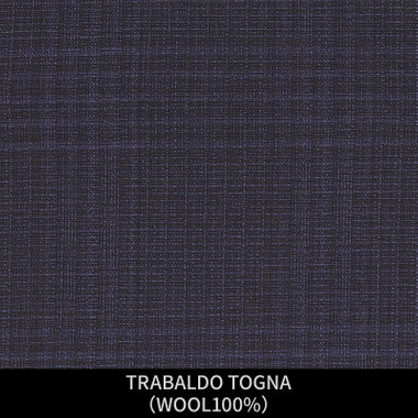 【パターンオーダー】【JOHN PEARSE comfort 6釦2掛ダブル】【春夏】スーツ/TRABALDO TOGNA/ネイビー×チェック(WOOL100%)