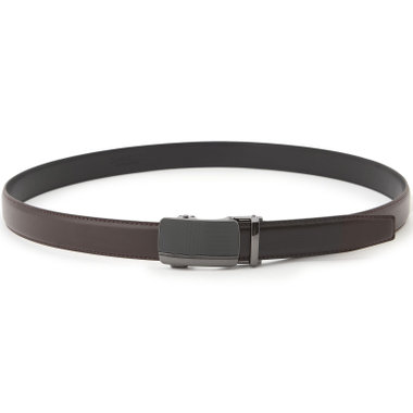 【KANSAIMAN collection】【フリーアジャスト仕様/5mm間隔/32段階】バックルベルト 3.0cm幅/ブラウン(ウエスト120cmまで対応)