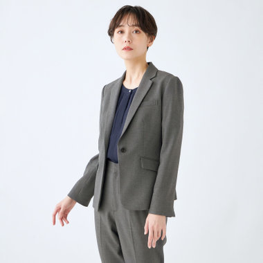 【WEB限定/OUTLET/汚れ・キズ等有】【NATURAL BEAUTY】【年間】1釦ジャケット/グレー