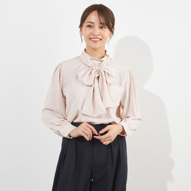【NATURAL BEAUTY】リボンブラウス/ピンク