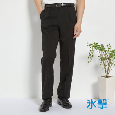 【FREEZETECH 氷撃：酷暑対策パンツ】【JOHN PEARSE White】【春夏】1タックパンツ/ブラック/ULTRA MOVE/ウエストムーブ仕様/※裾上げ必要