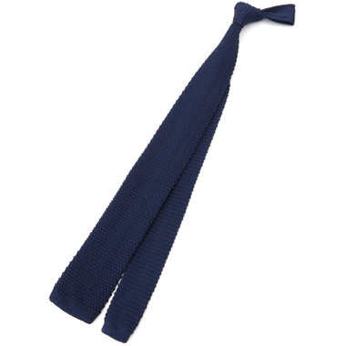【JOHN PEARSE】ニットネクタイ 7.0cm幅/ネイビー/ウォッシャブル