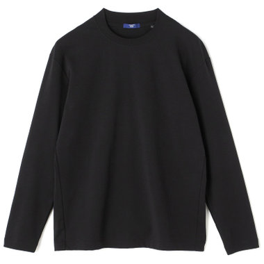 【JOHN PEARSE comfort navy】クルーネックロングTシャツ/ブラック/「吸汗速乾」「接触冷感」「UV加工」