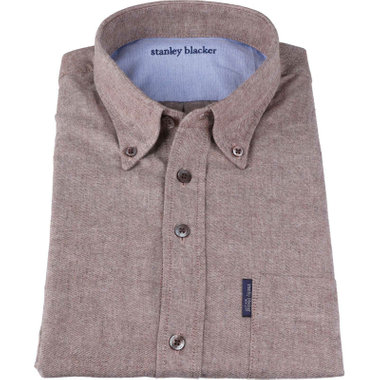 【stanley blacker】【長袖】シャンブレーボタンダウンシャツ/ベージュ
