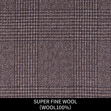【パターンオーダー】【JOHN PEARSE comfort 6釦2掛ダブル】【秋冬】スーツ/SUPER FINE WOOL/ブラウン×グレンチェック(WOOL100%)