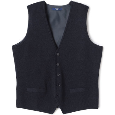 【JOHN PEARSE comfort navy】ニットジレ/ネイビー/ウォッシャブル