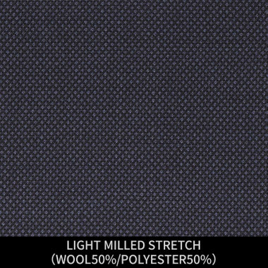 【パターンオーダー】【JOHN PEARSE comfort 6釦2掛ダブル】【秋冬】スーツ/LIGHT MILLED STRETCH/ネイビー(WOOL50%/POLYESTER50%)