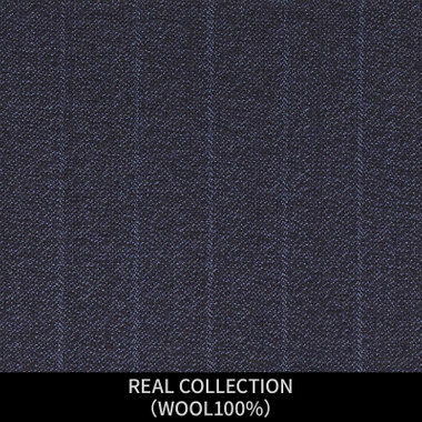 【パターンオーダー】【JOHN PEARSE comfort 6釦2掛ダブル】【秋冬】スーツ/REAL COLLECTION/ネイビー×ストライプ(WOOL100%)