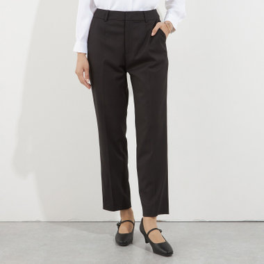 【Diana】【秋冬】パンツ/グレー×シャドーチェック/ウォッシャブル＆ストレッチ/裾上げ済仕様