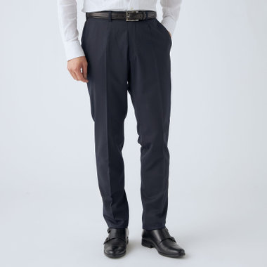 【ULTRA MOVE CROSS】【JOHN PEARSE comfort】【年間】ショートタックスラックス/ネイビー×カルゼ/※裾上げ必要