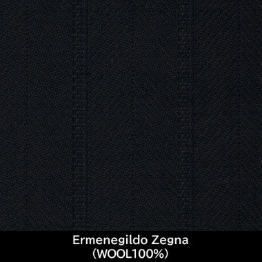 【パターンオーダー】【JOHN PEARSE WHITE 4釦1掛ダブル】【秋冬】スーツ/Ermenegildo Zegna/ブラック×ストライプ(WOOL100%)