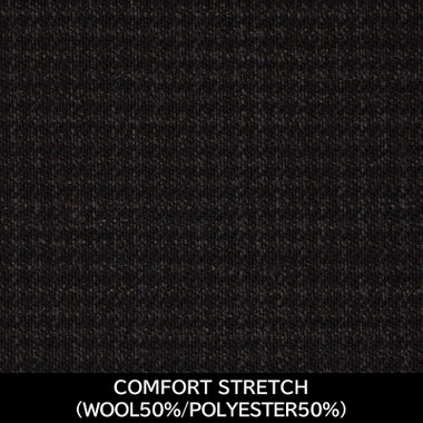 【パターンオーダー】【JOHN PEARSE comfort 6釦2掛ダブル】【秋冬】スーツ/COMFORT STRETCH/ブラウン＆ブラック×ハウンドトゥース(WOOL50% POLYESTER50%)
