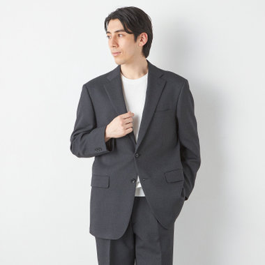 【TRUE TOP】【年間】2釦シングルスーツ ワンタックパンツ / チャコールグレー / パンツウォッシャブル ※裾直し必要
