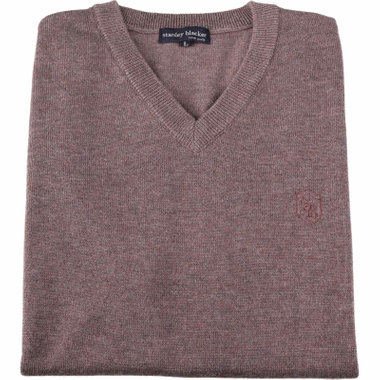 【stanley blacker new york】胸刺繍ニットベスト/ベージュ