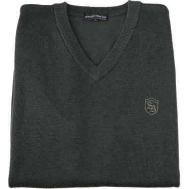 【stanley blacker new york】胸刺繍ニットベスト/グリーン