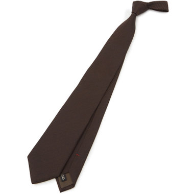 【名品】【Donato Vinci Italy】シルクソリッドネクタイ 8.5cm;幅/ブラウン/MADE IN JAPAN
