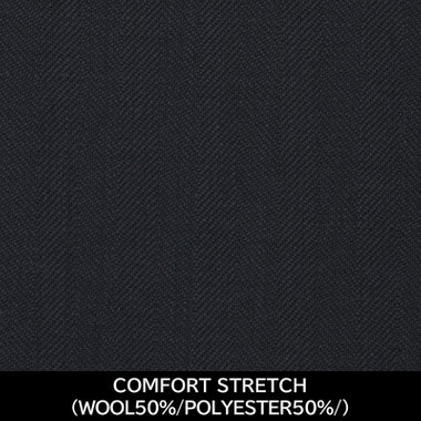【パターンオーダー】【JOHN PEARSE SELECTLINE 2釦】【秋冬】スーツ/COMFORT STRETCH/ネイビー×シャドーストライプ(WOOL50% POLYESTER50%)