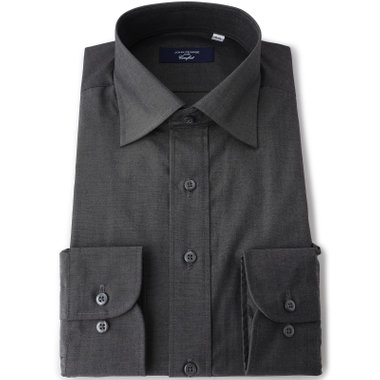 【JOHN PEARSE comfort navy】【STYLISH】【形態安定】ワイドカラーワイシャツ/グレー