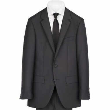 【WEB限定/OUTLET/汚れ・キズ等有】【Unpressure】【年間】2釦シングルスーツ 0タック/ブラック×ソリッド