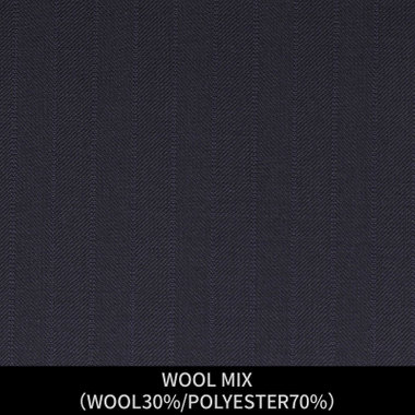 【パターンオーダー】【JOHN PEARSE SELECTLINE 2釦】【秋冬】スーツ/WOOL MIX/ネイビー×ストライプ(WOOL30%/POLYESTER70%)