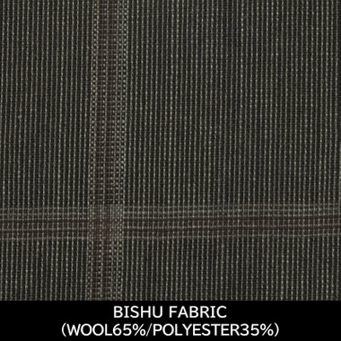 【パターンオーダー】【JOHN PEARSE comfort 3釦段返り】【春夏】スーツ/BISHU FABRIC/グレー×チェック(WOOL65%/POLYESTER35%)