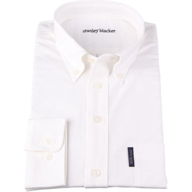 【stanley blacker】【長袖】ボタンダウンシャツ/ホワイト