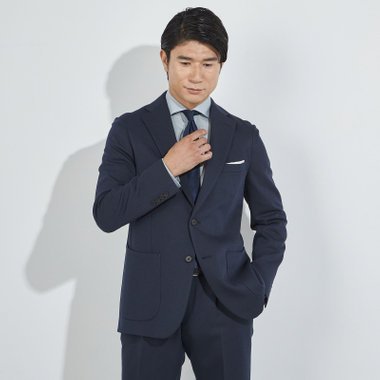 【HIGH SPEC MOTION】【秋冬】2釦シングルジャケット/ネイビー/パッチポケット