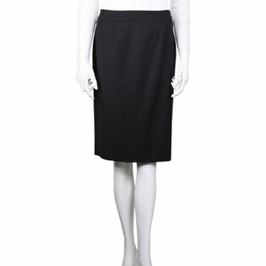 【Ultima nero G-Style】【年間】【ウォッシャブル】2釦シングルスーツスカート/ブラック×ストライプ