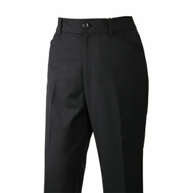 【Ultima nero G-Style】【年間】【ウォッシャブル】パンツ/ブラック×ストライプ/※裾直し必要