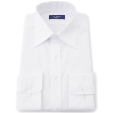 【JOHN PEARSE comfort navy】【STYLISH】【形態安定】レギュラーカラーワイシャツ/ホワイト