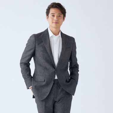 【JOHN PEARSE comfort navy】【春夏】機能性ポリエステル素材 2釦シングルジャケット/ブラック/ULTRA MOVE/ウォッシャブル