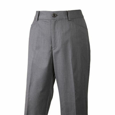 【Ultima nero G-Style】【年間】【ウォッシャブル】パンツ/グレー×ストライプ/※裾直し必要