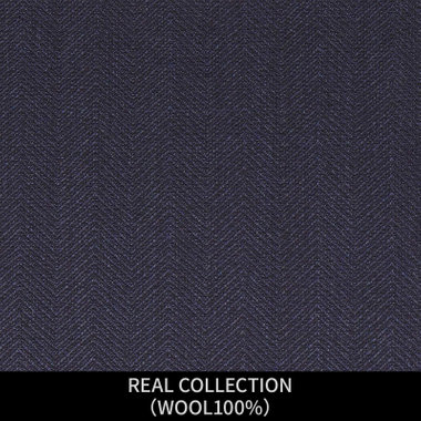 【パターンオーダー】【JOHN PEARSE SELECTLINE 2釦】【秋冬】スーツ/REAL COLLECTION/ネイビー×ヘリンボーン(WOOL100%)