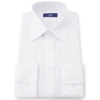 【WEB限定/OUTLET/汚れ・キズ等有】【JOHN PEARSE comfort navy】【STYLISH】【形態安定】レギュラーカラーワイシャツ/ホワイト
