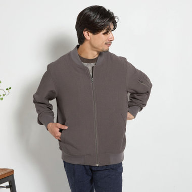  【stanley blacker new york】シアサッカー MA-1/ブラウン