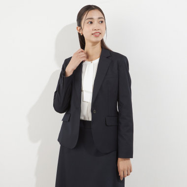 【Diana】【秋冬】ジャケット/ネイビー/ウォッシャブル＆ストレッチ