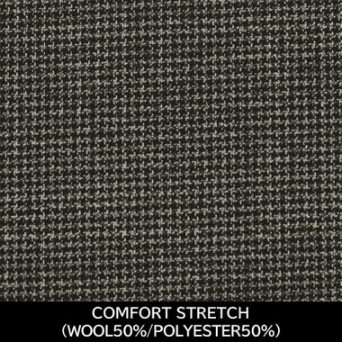【パターンオーダー】【JOHN PEARSE comfort 3釦段返り】【春夏】スーツ/COMFORT STRETCH/グレー×チェック(WOOL50%/POLYESTER50%)