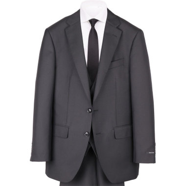 JOHN PEARSE光沢シャイニーストライプスーツスリーピースY6 JOHN PEARSE comfort】【年間】スリーピース2釦シングルスーツ