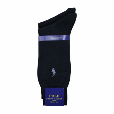 【POLO RALPH LAUREN】【2足組】ソックス（ブラック系・ワンポイント）