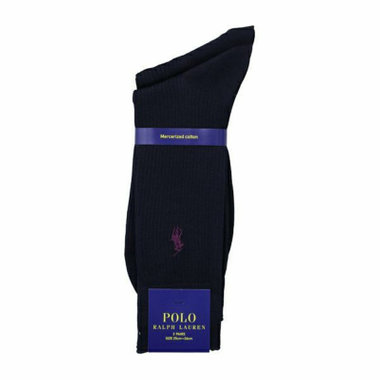 【POLO RALPH LAUREN】【2足組】ソックス（ネイビー系・ワンポイント）