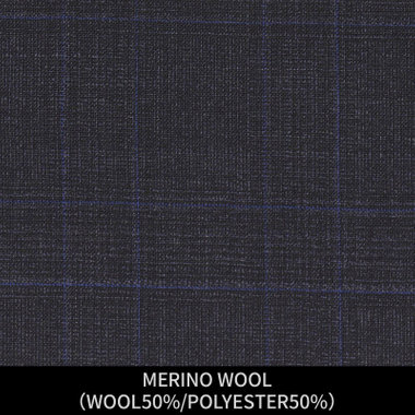 【パターンオーダー】【JOHN PEARSE WHITE 2釦】【春夏】スーツ/MERINO WOOL/ネイビー×チェック(WOOL50%/POLYESTER50%)