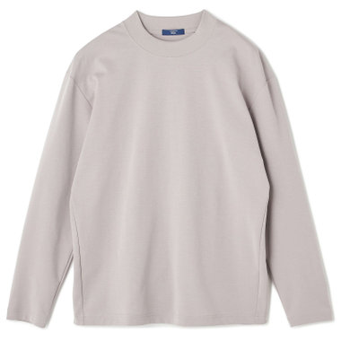 【JOHN PEARSE comfort navy】モックネックロングTシャツ/グレー/「吸汗速乾」「接触冷感」「UV加工」