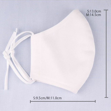 【発送在庫あり】【日本製】【ホワイト】【ひんやりタッチ！接触冷感生地】シャツ生地を使った繰り返し洗える立体マスク！※返品・交換不可