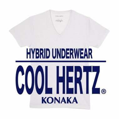 ＼接触冷感・防臭・ＵＶカット・吸水速乾・ストレッチ／【COOL HERTZ:クールヘルツ】 Vネック半袖アンダーシャツ