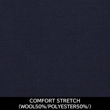 【パターンオーダー】【JOHN PEARSE comfort 2釦】【秋冬】スーツ/COMFORT STRETCH/ネイビー(WOOL50% POLYESTER50%)