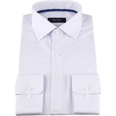 【HIGH SPEC MOTION】【形態安定】【ストレッチ】ワイドカラードレスワイシャツ/サックス×ドビー/LYCRA