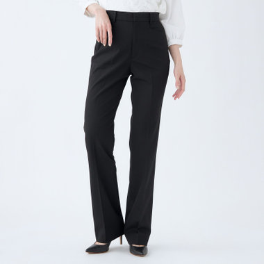 【NATURAL BEAUTY】【年間】ストレートラインパンツ/ブラック/※裾上げ済み仕様