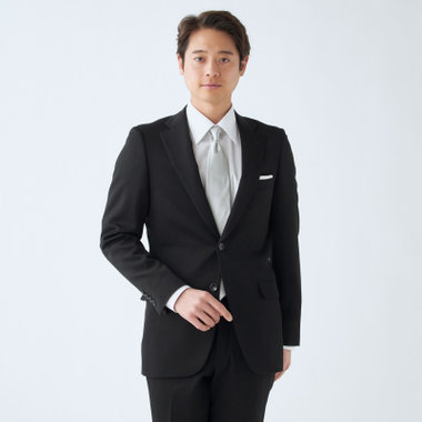 【WEB限定/OUTLET/汚れ・キズ等有】【Donato Vinci Italy UOMO】【秋冬】カシミヤシルクブレンド濃染加工/2釦シングルフォーマルスーツ 0タックパンツ/防虫加工/導電性繊維/アジャスター付き/※裾上げ必要